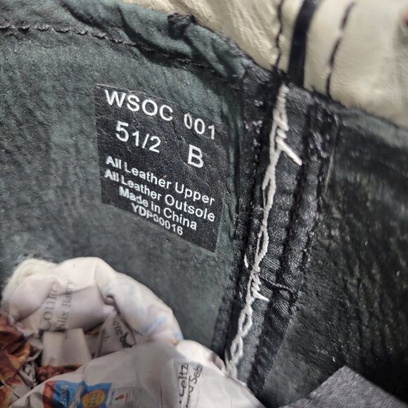 Twisted X Women's Size 5.5B White Black Leather Fold Over Ankle Boots WSOC 001 - Picture 10 of 12